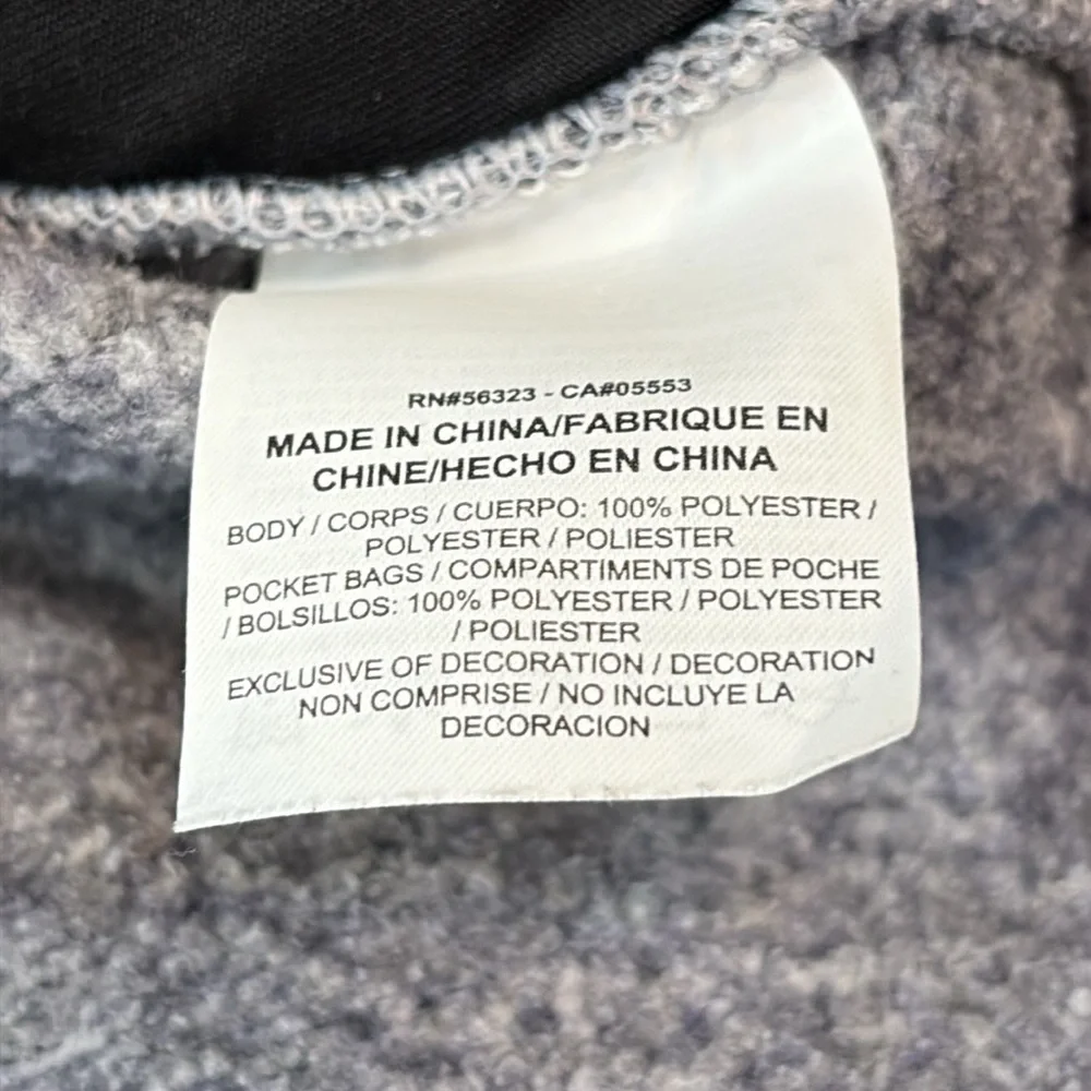NIKE L Full Zip Fleece Summit Jacket Heather Grey & Black Zipper